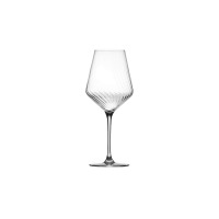 Kieliszek do wina Avant-Garde Lumi marki Krosno Glass o pojemności 550 ml. Przezroczyste szkło z charakterystycznym, spiralnym żłobieniem na czaszy, widok z