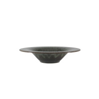 Talerz głęboki do pasty Lubiana STONEWARE S010T Jade o średnicy 30,5 cm. Naczynie z kamionki w odcieniu ciemnej zieleni z ozdobnym, cieniowanym wzorem na