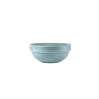 Turkusowa miska 15 cm z serii K630 Art Rita marki Lubiana. Ceramiczna salaterka o zaokrąglonym kształcie, widoczna z profilu na czystym, białym tle.