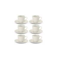 Zestaw filiżanek dla 6 osób / 12 części - Modern Ivory (112A)