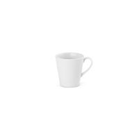 Biały kubek z zestawu Modern White marki Gerlach o minimalistycznym, lekko rozszerzanym ku górze kształcie i gładkiej, porcelanowej powierzchni.