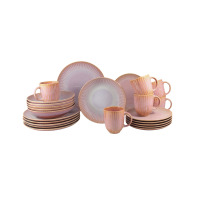 Zestaw naczyń dla 6 os./ 24 części - STONEWARE S011T Blush (Daisy)