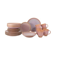 Zestaw naczyń dla 6 os./ 24 części - STONEWARE S011T Blush (Daisy)