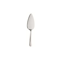 Srebrna łopatka do tortu Amefa 1410 AUSTIN o minimalistycznym, eleganckim designie. Wykonana z polerowanej stali nierdzewnej, widok z góry na płaski, trójkątny
