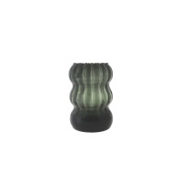 Wazon optyk pionowy Bubble 26,5 cm / Grafitowo-zielony(D063)