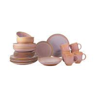Zestaw naczyń dla 6 os./ 30 części - STONEWARE S011T Blush (Daisy)