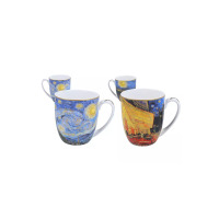 Kubki 400 ml - 2 szt. - V. van Gogh / Taras kawiarni nocą i Gwiaździsta noc (830-7219)