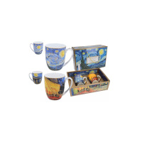 Kubki 400 ml - 2 szt. - V. van Gogh / Taras kawiarni nocą i Gwiaździsta noc (830-7219)