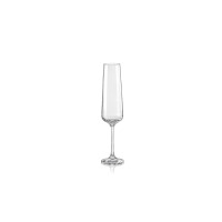 Elegancki kieliszek do szampana Sandra marki Bohemia o pojemności 200 ml. Smukła, przezroczysta czasza z wysokiej jakości szkła na cienkiej nóżce, widok