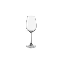 Kieliszek do wina białego Viola marki Bohemia o pojemności 250 ml. Eleganckie, przezroczyste szkło o smukłej czaszy i długiej nóżce na stabilnej podstawie.