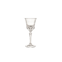Kieliszek do wina Adagio marki RCR o pojemności 220 ml. Wykonany z przezroczystego szkła kryształowego, posiada eleganckie żłobienia i zdobioną nóżkę.