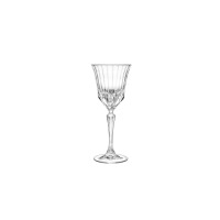 Kieliszek do wina Adagio marki RCR o pojemności 280 ml. Przezroczyste szkło kryształowe z eleganckimi pionowymi żłobieniami i ozdobnym, fasetowanym trzonem.