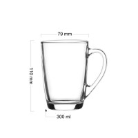 Kubek szklany 300 ml / 1 szt. - Ala (1000520300)