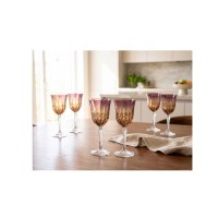 Kieliszki kryształowe do wna 280 ml - Bella Pink Gradient (963682)