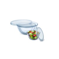 Misa żaroodporna 0,5 l z plastikową pokrywką (6616/L)