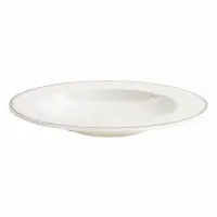 Talerz głęboki 26 cm - czarno-beżowe paski - Forte Lino (V-FO305-12)