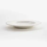 Talerz głęboki 26 cm - czarno-beżowe paski - Forte Lino (V-FO305-12)