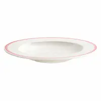 Talerz głęboki 26 cm - czerwone paski - Forte Rivo (V-FO105-12)