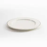 Talerz płytki 29 cm - czarno-beżowe paski - Forte Lino (V-FO311-12)