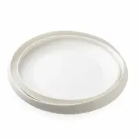 Talerz płytki gourmet 25 cm - kremowy - Eter Cloud (V-85206-4)