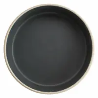 Miska Zen marki Verlo o średnicy 16 cm i pojemności 550 ml. Naczynie w kolorze głębokiej czerni z jasnym, kontrastującym rantem, widok z góry.
