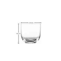 Szklaneczka Rooftop marki Schott Zwiesel o pojemności 133 ml. Przezroczyste szkło o zaokrąglonym dnie i wymiarach 62 mm szerokości oraz 59 mm wysokości.
