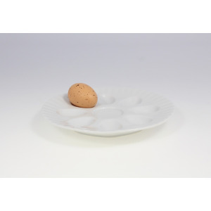 Półmisek na jajka 21 cm - C000 IWONA Biała