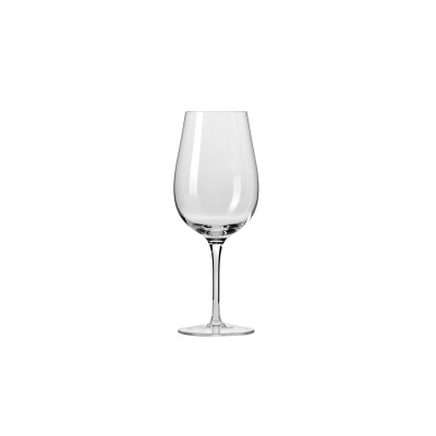Przezroczysty kieliszek do wina sauvignon blanc marki Krosno Glass o pojemności 300 ml. Smukła czasza osadzona na wysokiej nóżce, widok z przodu na białym tle.