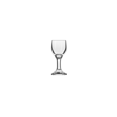Przezroczysty kieliszek do wódki 30 ml z serii Pure marki Krosno Glass S.A. o klasycznym, eleganckim kształcie na stabilnej nóżce, ukazany na białym tle.