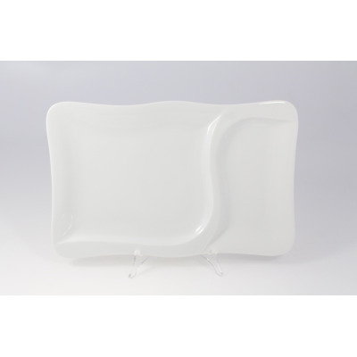 Talerz płytki / prostokątny 37 cm - GOURMET (LU3646)