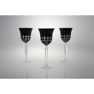 Kieliszki kryształowe do wina 240 ml - BLACK (421 KR3)