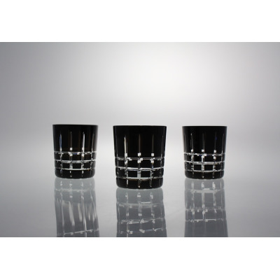 Szklanki kryształowe niskie 240 ml - BLACK (298 KR3)
