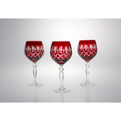 Kieliszki kryształowe do wina 300 ml - RUBIN (372X CARO)