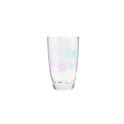 Szklanki 450 ml / 2 szt. - Deco Line / Błękitne kwiaty (zd. 151)