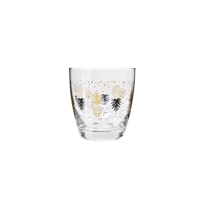 Szklanki 370 ml / 2 szt. - Deco Line / Ananasy (zd. 148)