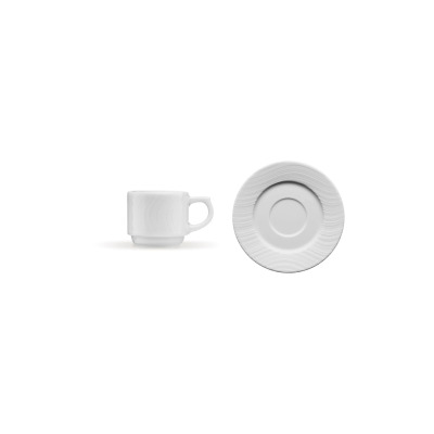 Filiżanka 80 ml ze spodkiem - RIVER (02RV01000W01)