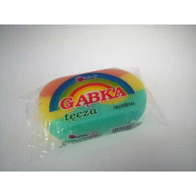 Gąbka kąpielowa owalna / 1 szt. - TĘCZA (HEL-0033)