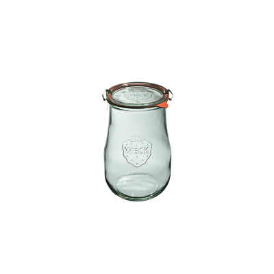 Słoiki z pokrywką, uszczelką i 2 zapinkami / 1750 ml - WECK Tulip (WE-738-100PUZ)