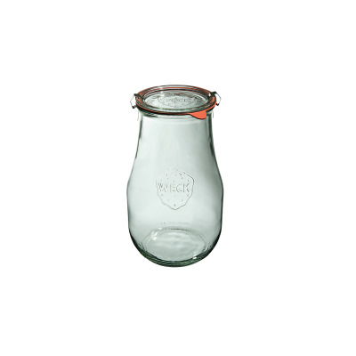 Słoiki z pokrywką, uszczelką i 2 zapinkami / 2700 ml - WECK Tulip (WE-739-100PUZ)