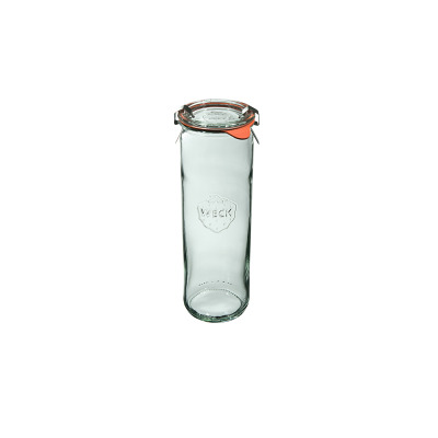 Słoiki z pokrywką, uszczelką i 2 zapinkami / 600 ml - WECK Zylinder (WE-905-60PUZ)
