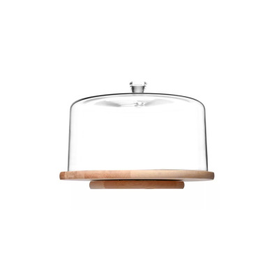 Patera drewniana z kloszem - Glamour (KP-0291)