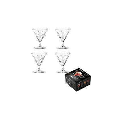 Pucharki kryształowe do lodów 250 ml / 4 szt. - BLISS (802572)