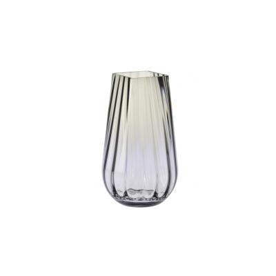 Wazon optyk pionowy 30 cm / Dymny-niebieski (D058)