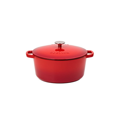 Garnek żeliwny 5,0 l - NATUR IRON / czerwony gradient