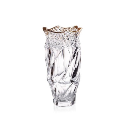 Wazon kryształowy 30 cm - Flamenco Pyramid & Gold (887414)