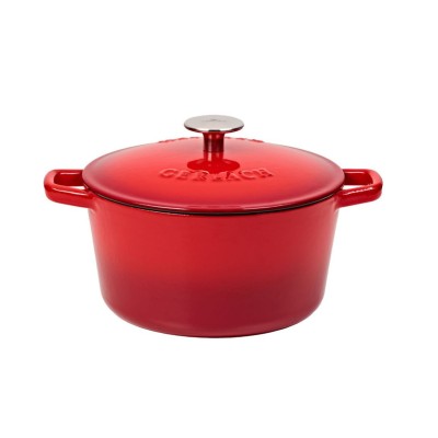 Garnek żeliwny 3,0 l - NATUR IRON / czerwony gradient