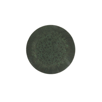 Talerz płytki 27 cm STONEWARE S010T Jade marki Lubiana. Okrągłe naczynie o ciemnozielonej, cętkowanej powierzchni z efektem przejść tonalnych i surowym