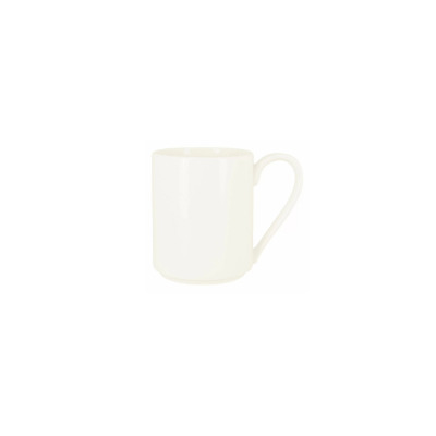 Biały kubek Forte marki Verlo o pojemności 360 ml. Klasyczne naczynie z gładkiej porcelany o minimalistycznym designie z wygodnym, wyprofilowanym uchem.