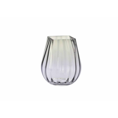 Wazon optyk pionowy 25,5 cm / Dymny-niebieski (D058)