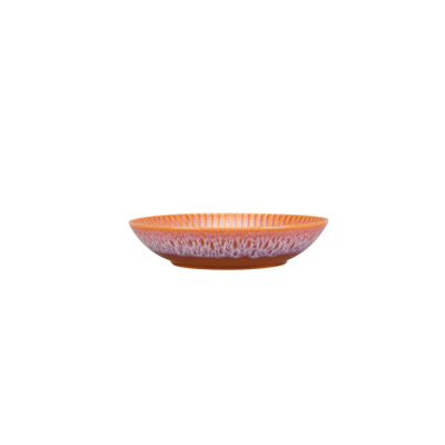 Talerz głęboki 22 cm STONEWARE S011T Blush Daisy marki Lubiana. Naczynie z kamionki o zaokrąglonym kształcie, z charakterystycznym cieniowaniem od pomarańczu